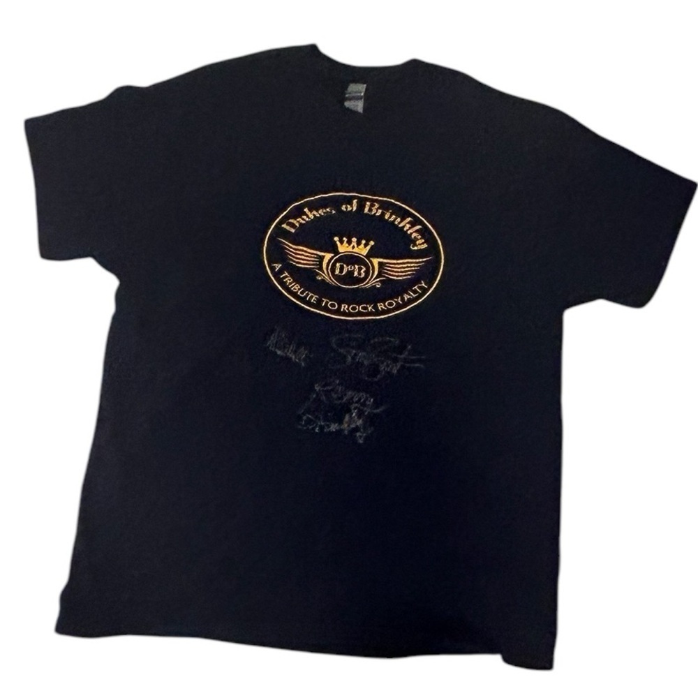 Dukes of Brinkley Signed‎ XL Dark Blue T-Shirt Made by Gildon - Picture 3 of 9